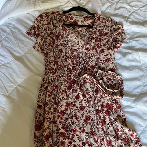 Knox rose faux wrap dress with belt